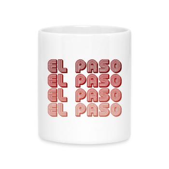 El Paso Block Letters Grid - Tasse mit Herzhenkel - Weiß - Vorne
