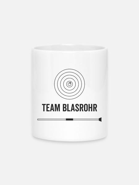 Team Blasrohr - Tasse mit Herzhenkel - Weiß