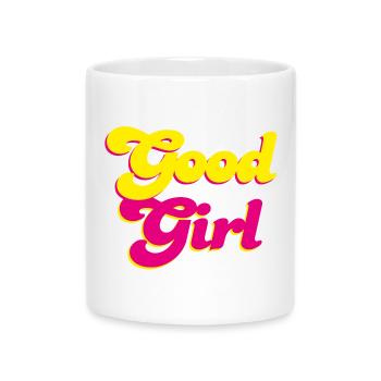 Good Girl Retro pink Energie Mädchen Power Vibes - Tasse mit Herzhenkel - Weiß - Vorne