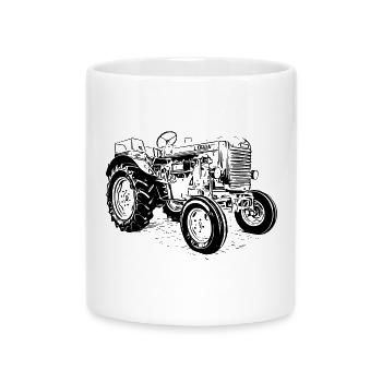 Vintage tractor 180 - Mug with Heart-Shaped Handle - white - Front