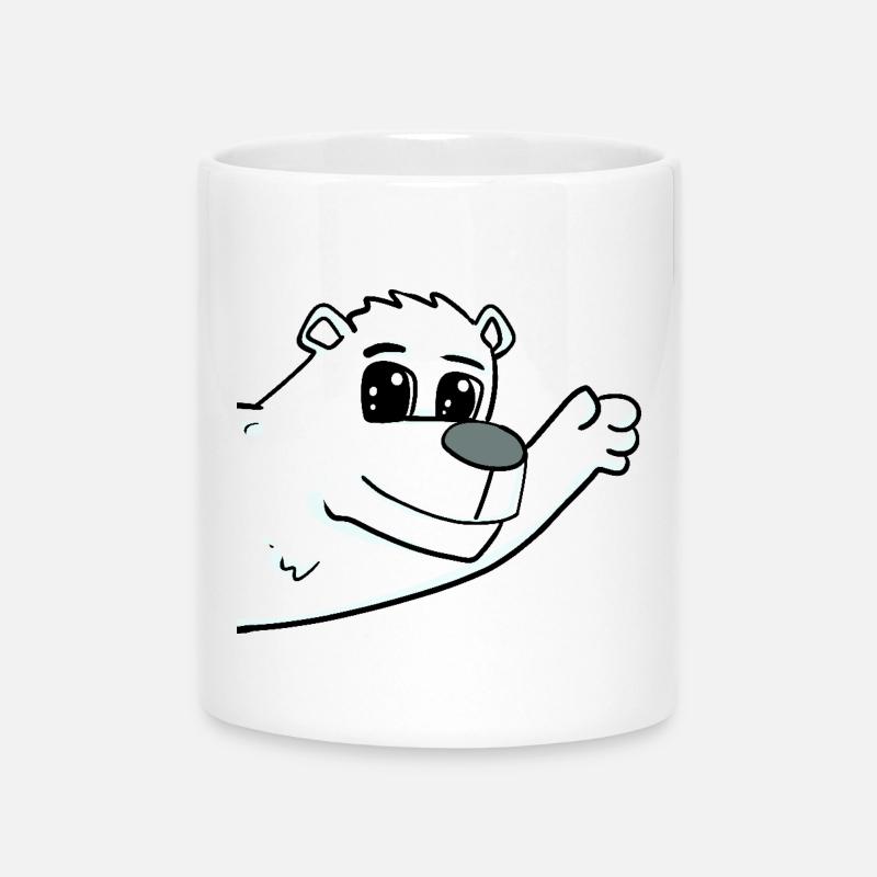 Polarbär Bär Gruß - Tasse mit Herzhenkel - Weiß
