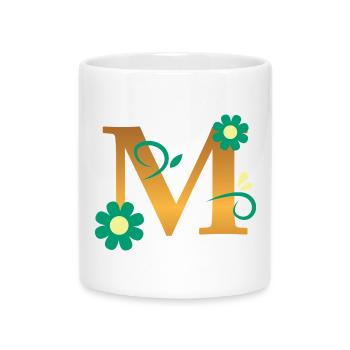 M - Tasse mit Herzhenkel - Weiß - Vorne