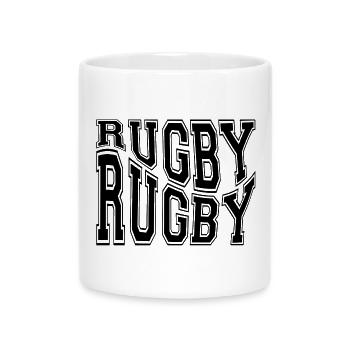 rugby, rugby sport, rugby fan - Mug with Heart-Shaped Handle - white - Front
