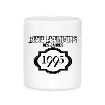 Beste Erfindung des Jahres 1995 Geschenk - Tasse mit Herzhenkel - Weiß - Vorne
