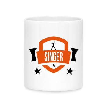 Chanteur - Chanter 🎤 - Mug avec anse en forme de cœur - blanc - Devant