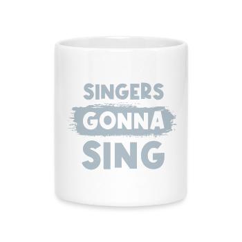 Singers going to sing - Mug with Heart-Shaped Handle - white - Front