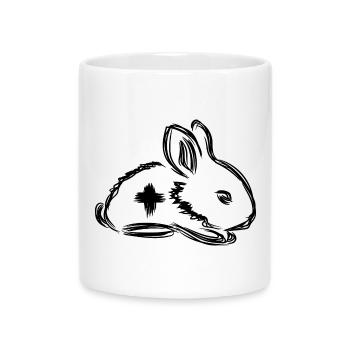 Rabbit First Aid - Mug with Heart-Shaped Handle - white - Front