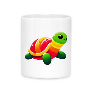 Turtle - Mug with Heart-Shaped Handle - white - Front