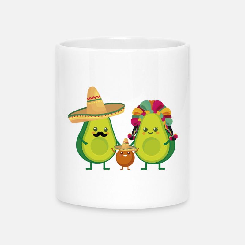 Avocat mexicain - Mug avec anse en forme de cœur - blanc