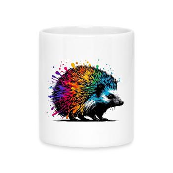 Hedgehog - Mug with Heart-Shaped Handle - white - Front