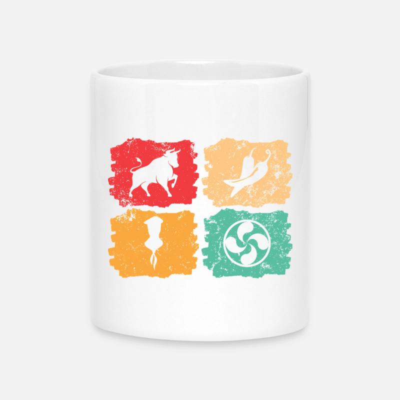 Vintage Basque Country – Solar Pulse - Mug with Heart-Shaped Handle - white