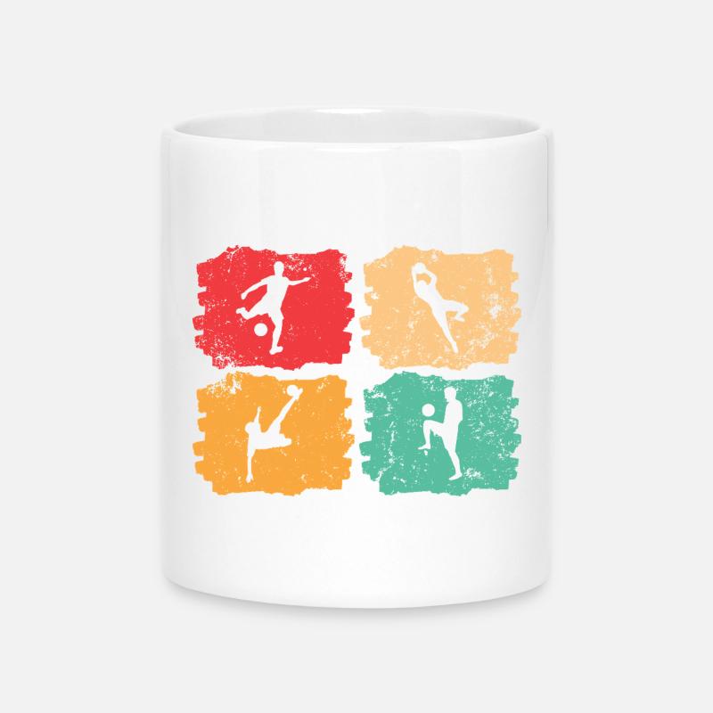 Fußball-Vintage – Solar Pulse - Tasse mit Herzhenkel - Weiß