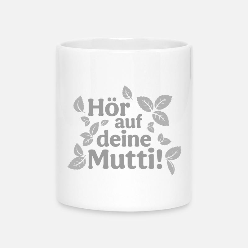 Écoutez votre maman ! - Mug avec anse en forme de cœur - blanc