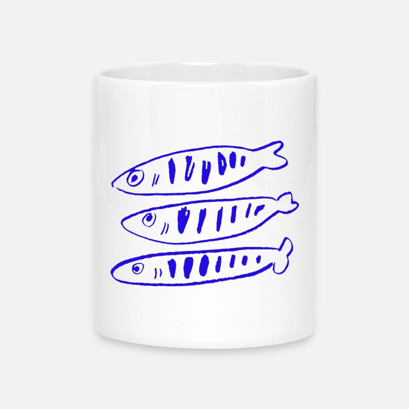 SMALL FISH - Mug with Heart-Shaped Handle - white