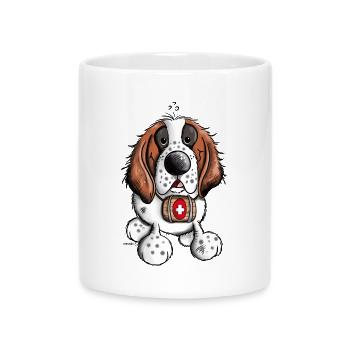 Saint Bernard - Mug avec anse en forme de cœur - blanc - Devant