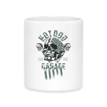 Hot Rod Garage - Mug with Heart-Shaped Handle - white - Front