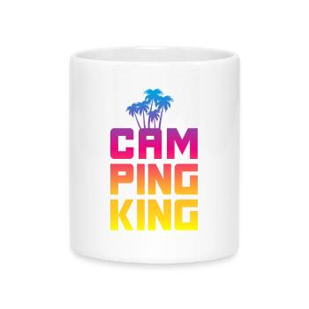 Campingking Palm Course King Camper Holiday Fan - Mug with Heart-Shaped Handle - white - Front
