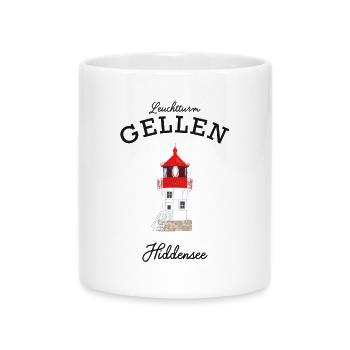 Hiddensee, Phare Gellen, Affiche - Mug avec anse en forme de cœur - blanc - Devant
