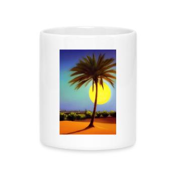 Arabische Wüste - Tasse mit Herzhenkel - Weiß - Vorne