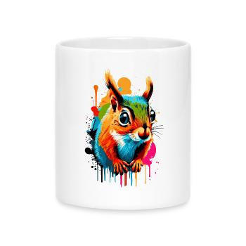 Écureuil Sciurus - Écureuil Coloré - Mug avec anse en forme de cœur - blanc - Devant