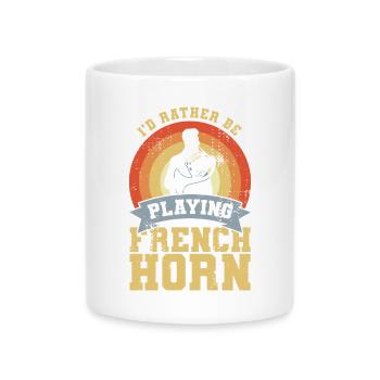 Funny French horn player joke - Mug with Heart-Shaped Handle - white - Front