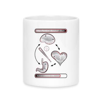 The Perfect Baseball Shot - Mug with Heart-Shaped Handle - white - Front