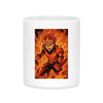 Fire Flame Fighter - Mug with Heart-Shaped Handle - white - Front