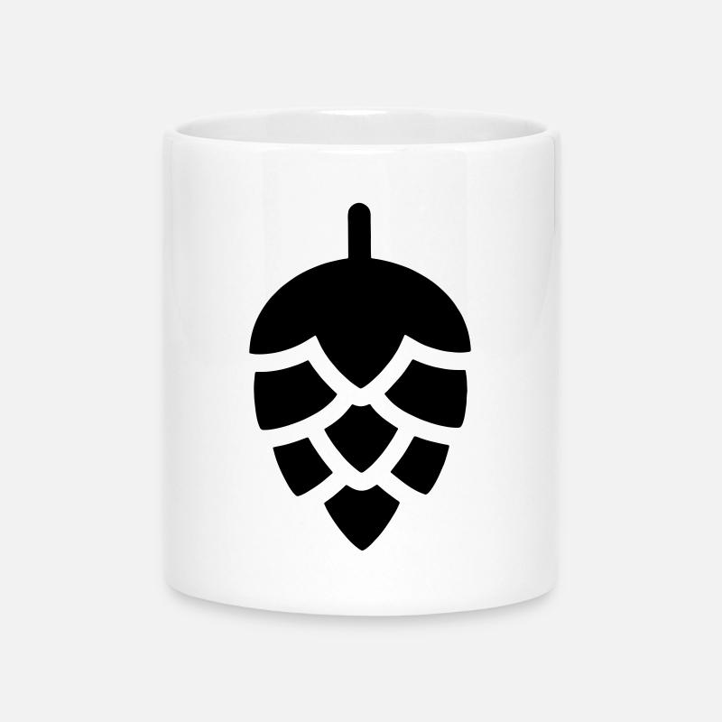 Hops - Mug with Heart-Shaped Handle - white