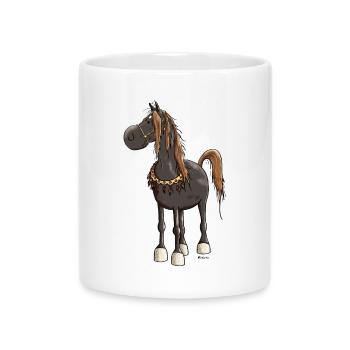 Cheval Arabe Mignon - Chevaux - Mug avec anse en forme de cœur - blanc - Devant