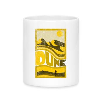 Wüstenlandschaft mit Sonnen und Dünen - Tasse mit Herzhenkel - Weiß - Vorne