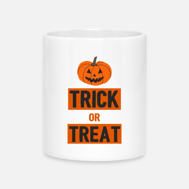 Halloween Trick or Treat - Mug with Heart-Shaped Handle - white