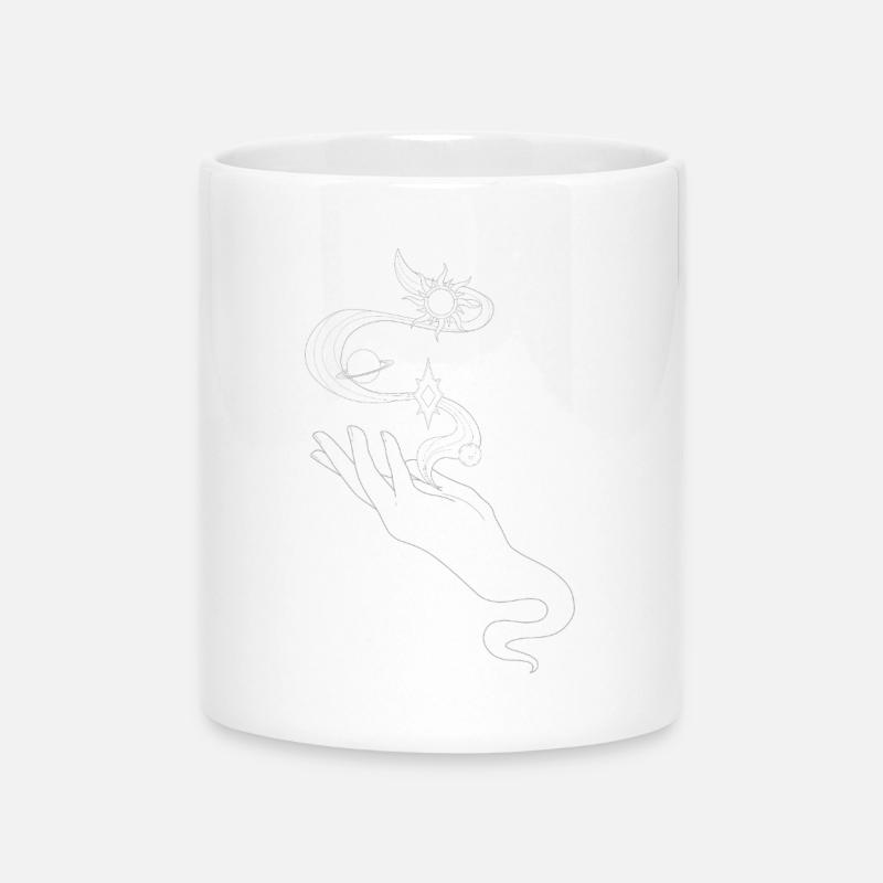 Universe in hand - Tasse mit Herzhenkel - Weiß