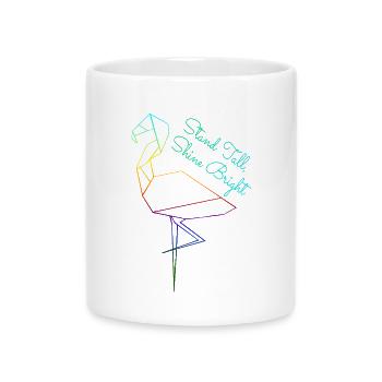 Stand Tall, Shine Bright - Mug with Heart-Shaped Handle - white - Front
