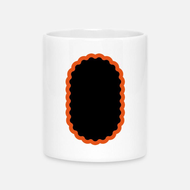 Bicycle patch oval, bicycle patch bike - Mug with Heart-Shaped Handle - white