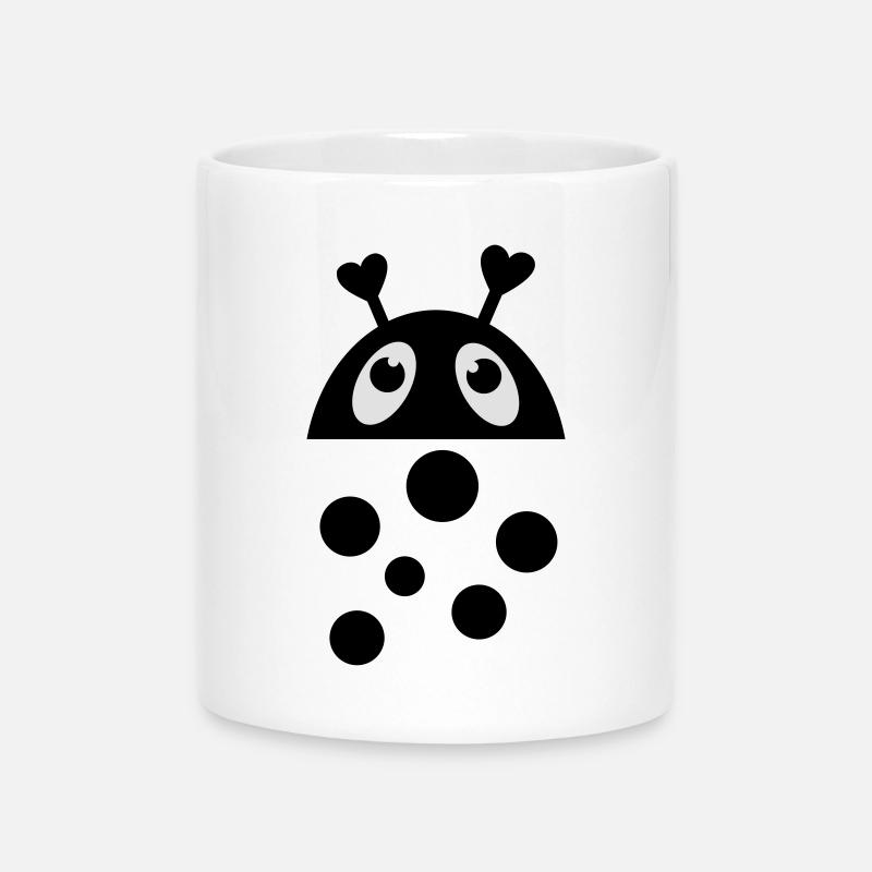 ladybug - Mug with Heart-Shaped Handle - white
