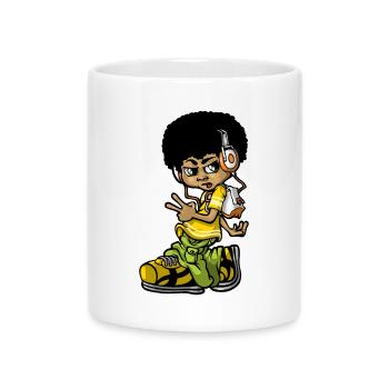 Vintage b-boy - Mug avec anse en forme de cœur - blanc - Devant
