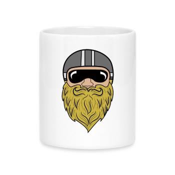 Beard Goatbeard Beard Hairstyle Mustache Beard Wearer - Mug with Heart-Shaped Handle - white - Front