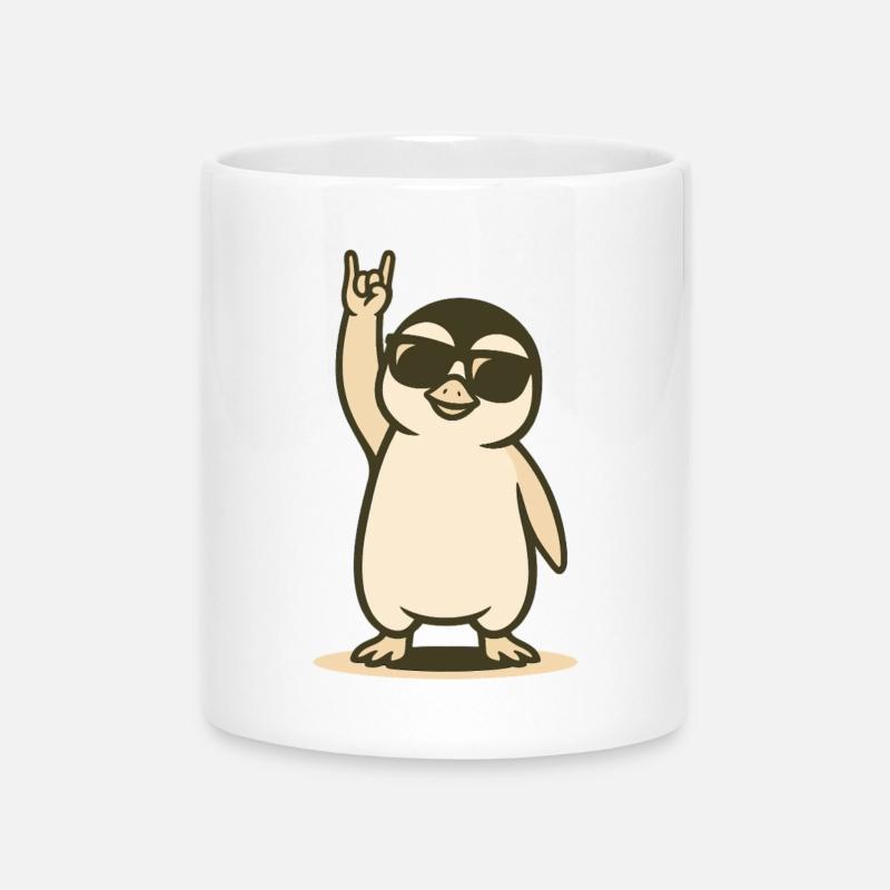 Polar Rocker Chick - Mug with Heart-Shaped Handle - white