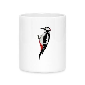 Woodpecker - Mug with Heart-Shaped Handle - white - Front