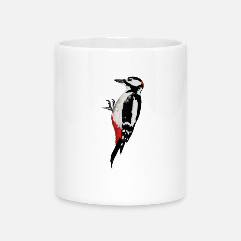 Woodpecker - Mug avec anse en forme de cœur - blanc