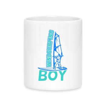 Windsurfer Boy - Mug with Heart-Shaped Handle - white - Front