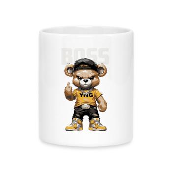 BAAS Bear - Streetwear Teddy Beer Design - Mug with Heart-Shaped Handle - white - Front