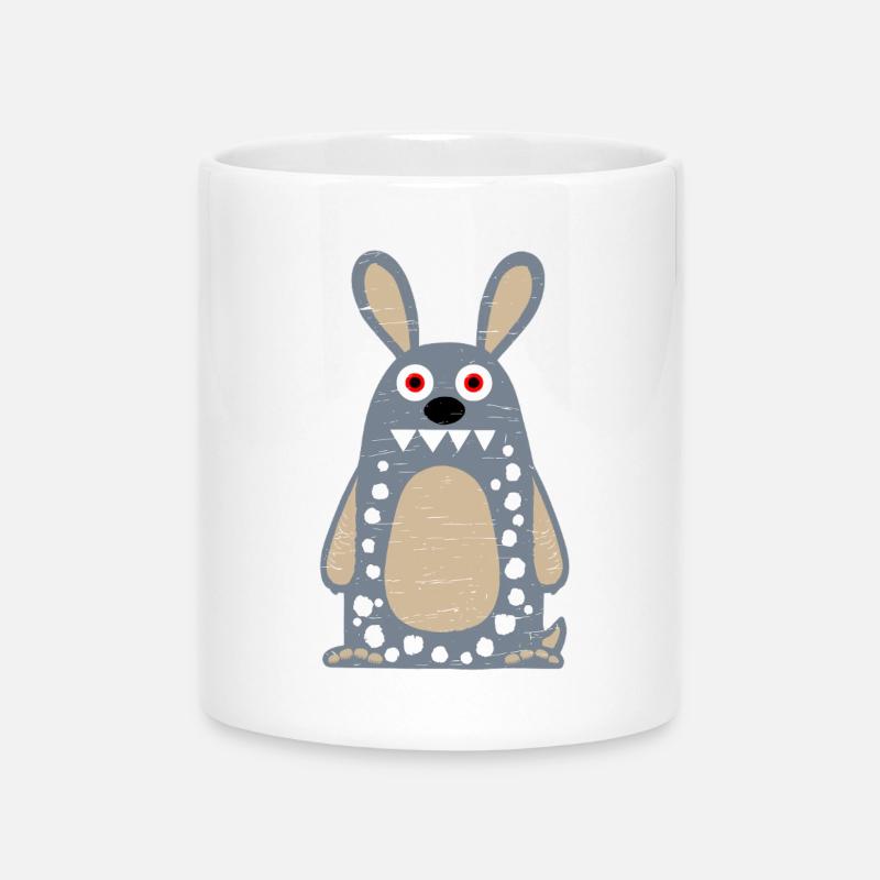 Crazy Rabbit - Mug with Heart-Shaped Handle - white