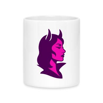 She-devil - Mug with Heart-Shaped Handle - white - Front