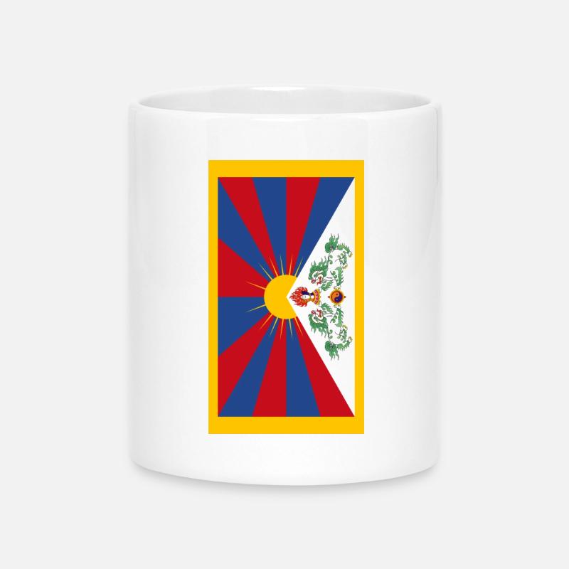 Tibet flag phone case - Mug with Heart-Shaped Handle - white