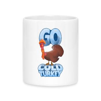 Conception de dessins animés Go Cold Turkey - Mug avec anse en forme de cœur - blanc - Devant
