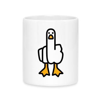 Statement Goose - Mug with Heart-Shaped Handle - white - Front