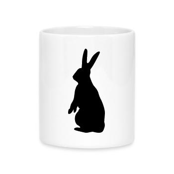 rabbit - Mug with Heart-Shaped Handle - white - Front