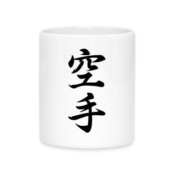 Karate in Japanese kanji script - Mug with Heart-Shaped Handle - white - Front