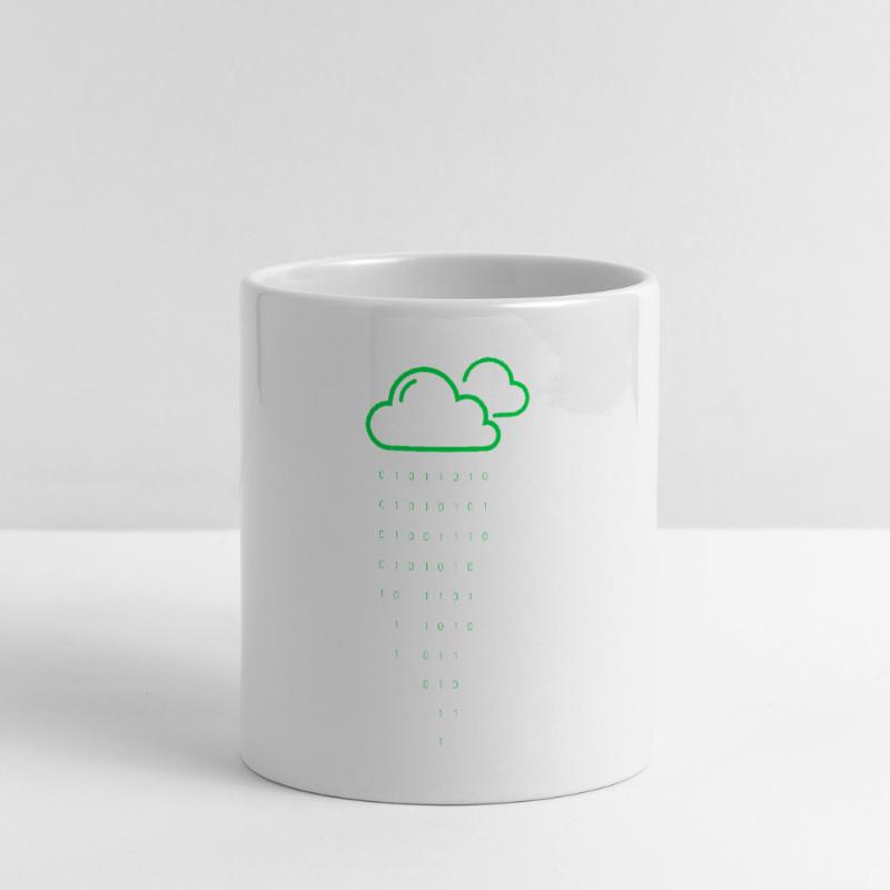 Code de pluie nuageuse Mug avec anse en forme de cœur